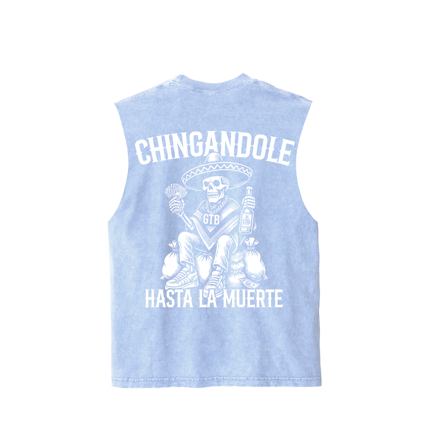 CHINGANDOLE CUT TEE (MINERAL ICE BLUE)