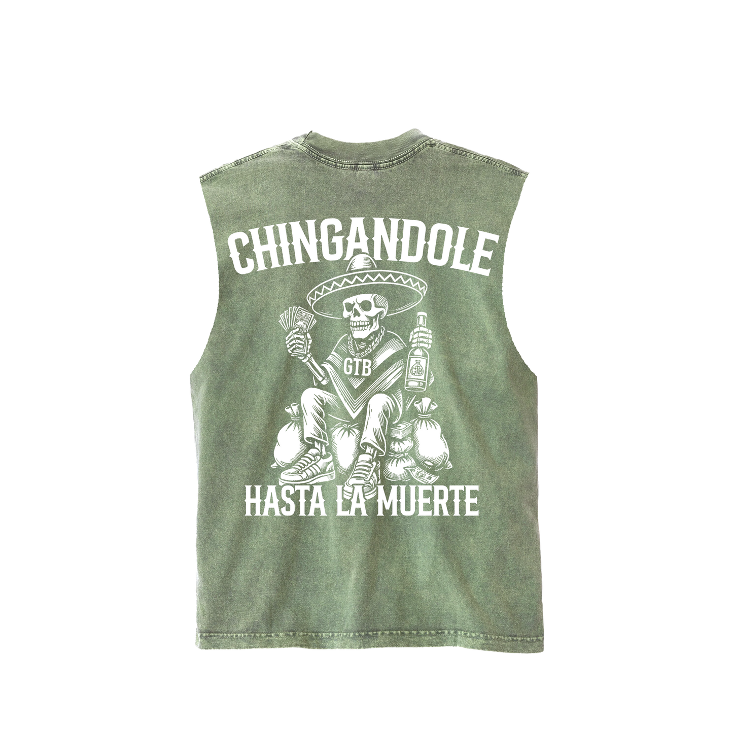 CHINGANDOLE CUT TEE (MINERAL GREEN)