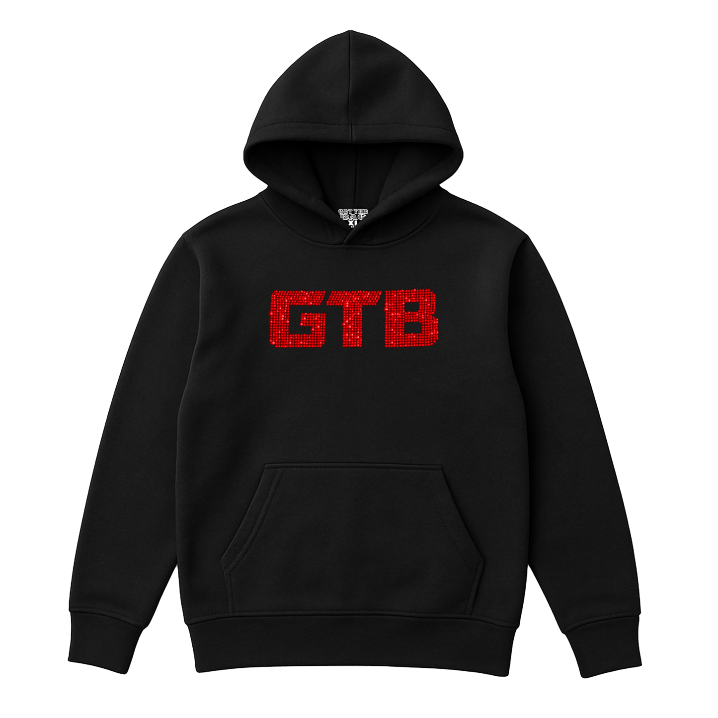 GTB RHINESTONE HOODIE (RED)